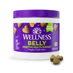 Wellness Belly Digestive Health Support Pumpkin Patch Flavor Soft Chew Dog Supplements - 90 Count