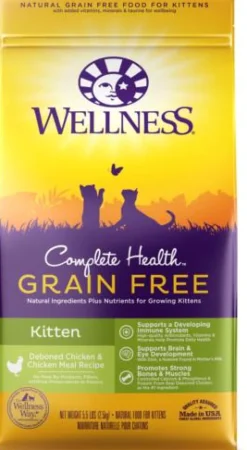 Wellness Complete Health Natural Grain-Free Deboned Chicken Kitten Formula Dry Cat Food - 2.25 Lbs