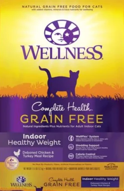 Wellness Complete Health Healthy Weight Grain-Free Chicken and Turkey Indoor Dry Cat Food - 11.5 Lbs