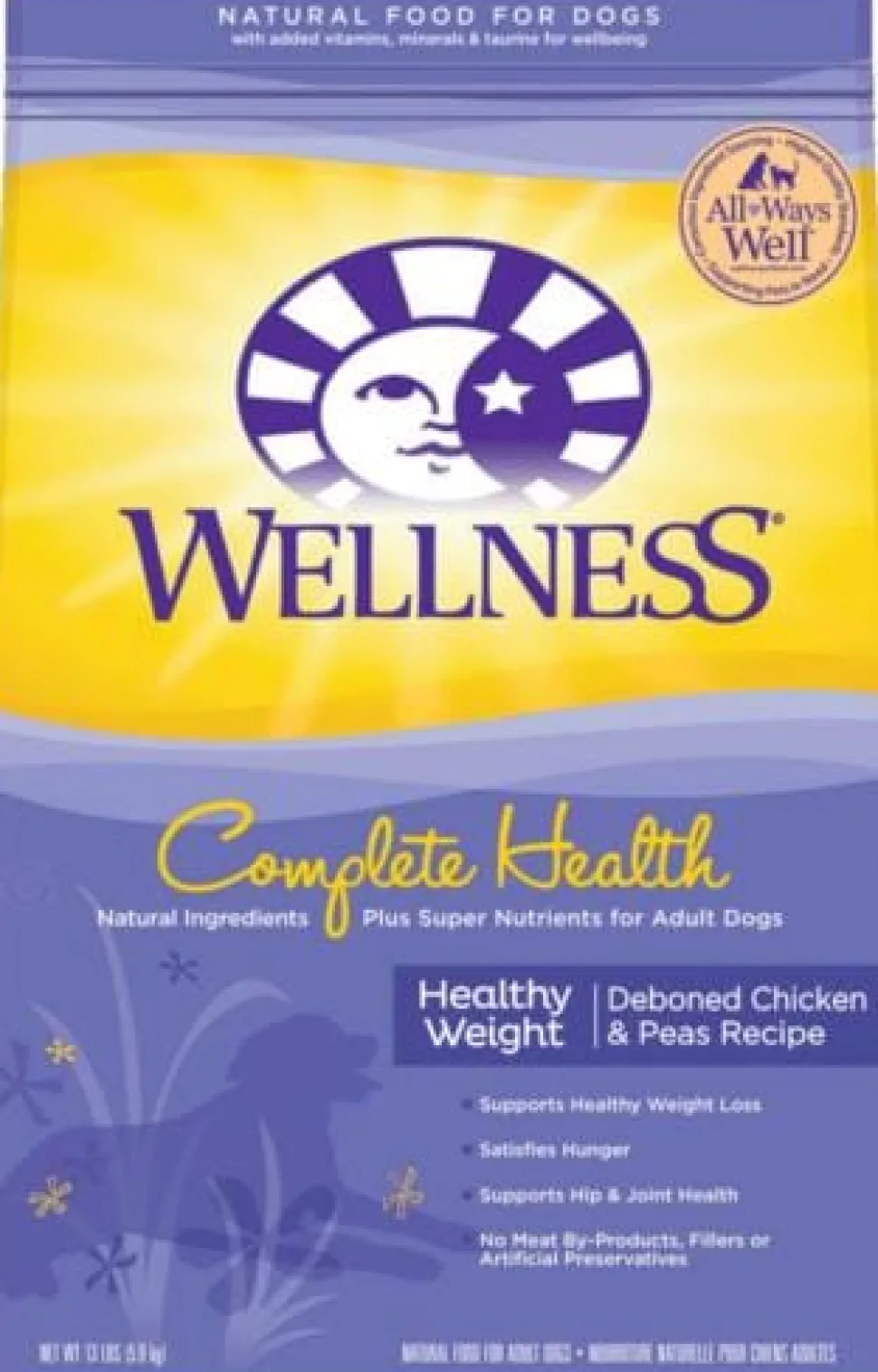 Wellness Complete Health Natural Healthy Weight Chicken and Peas Recipe Dry Dog Food