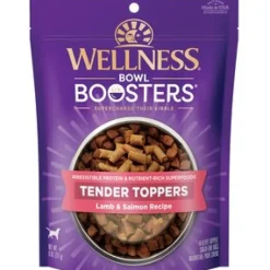 Wellness Core Bowl Boosters Grain-Free Tender Toppers Lamb and Salmon Dog Food Topper Pouch - 8 Oz - Case of 6