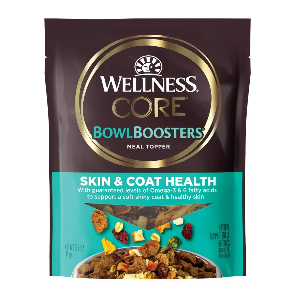 Wellness Core Bowl Boosters Skin and Coat Health Dog Food Topper - .5 Oz - Case of 24