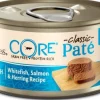 Wellness CORE Grain Free Natural Whitefish, Salmon & Herring Smooth Pate Canned Cat Food