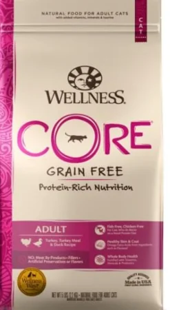 Wellness CORE Grain Free Natural Turkey, Turkey Meal, and Duck Dry Cat Food
