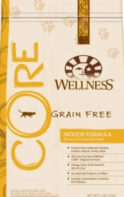Wellness Core Grain-Free High-Protein Chicken and Turkey Indoor Dry Cat Food - 2 Lbs