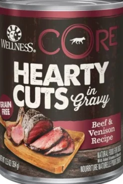 Wellness CORE Natural Grain Free Hearty Cuts Beef and Venison Canned Dog Food