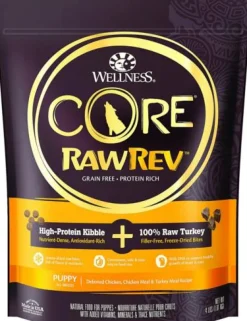Wellness Core Raw-Rev Grain-Free Deboned Chicken and Turkey with Freeze-Dried Turkey Puppy Formula Dry Dog Food - 4 Lbs