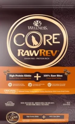 Wellness CORE RawRev Natural Grain Free Original Turkey & Chicken with Freeze Dried Turkey Dry Dog Food