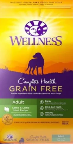 Wellness Grain-Free Complete Health Adult Lamb & Lamb Meal Recipe Dry Dog Food