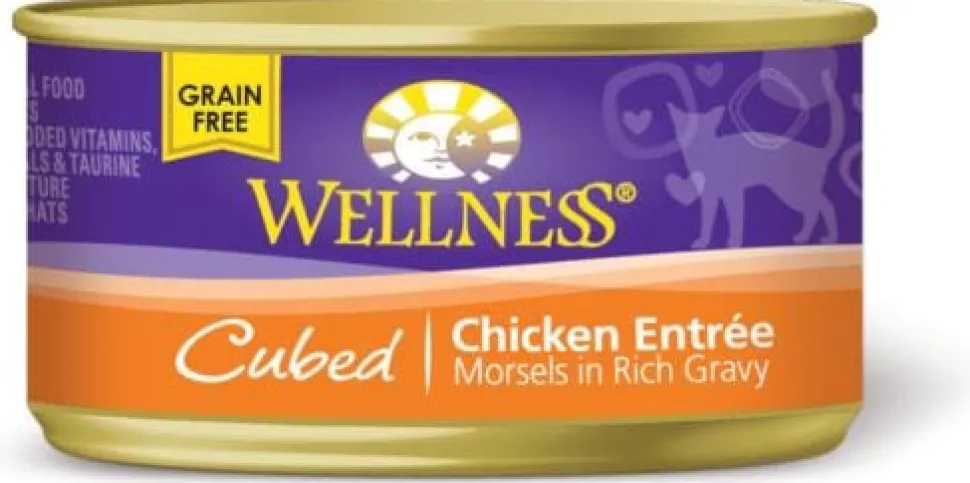 Wellness Grain-free Natural Cubed Chicken Recipe Wet Canned Cat Food
