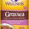 Wellness Healthy Indulgence Natural Grain Free Gravies with Tuna and Mackerel in Gravy Cat Food Pouch