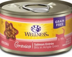 Wellness Natural Grain Free Gravies Salmon Dinner Canned Cat Food