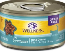 Wellness Natural Grain Free Gravies Tuna Dinner Canned Cat Food
