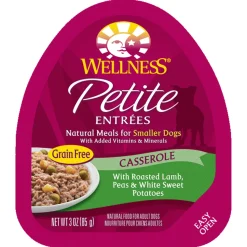 Wellness Petite Entrées Casserole Grain-Free Lamb Peas and Sweet Potato Small-Breed Adult Wet Dog Food Tray - 3 Oz - Case of 12