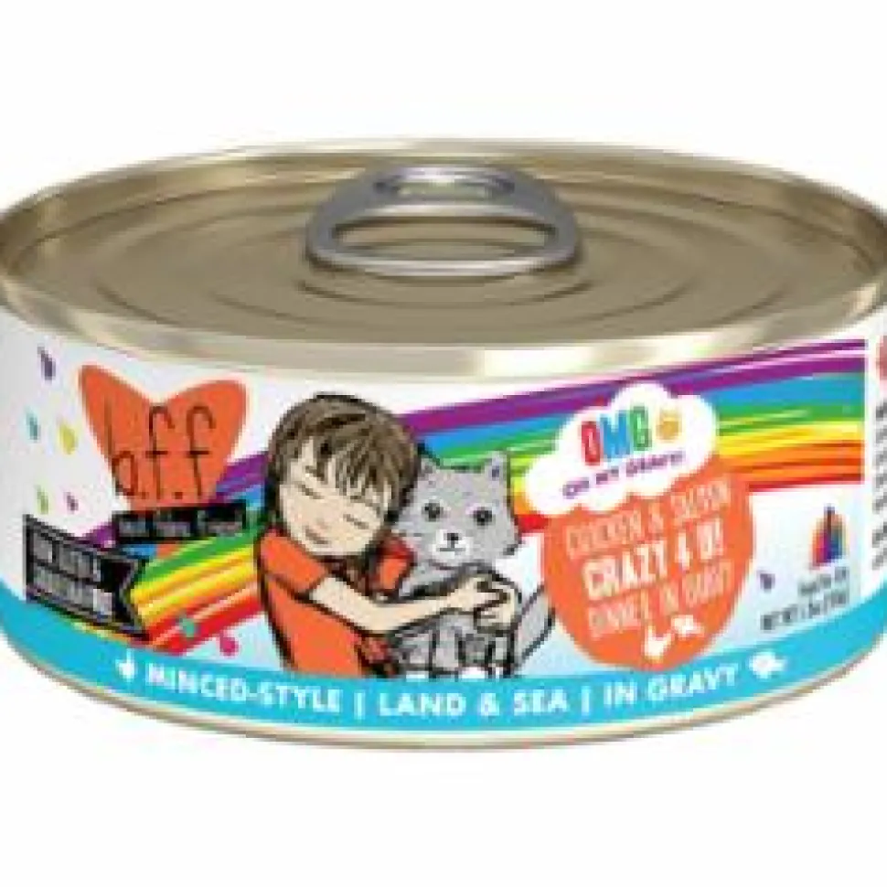 Weruva BFF CRAZY 4 U Chicken Salmon Canned Cat Food - 5.5 Oz - Case of 8