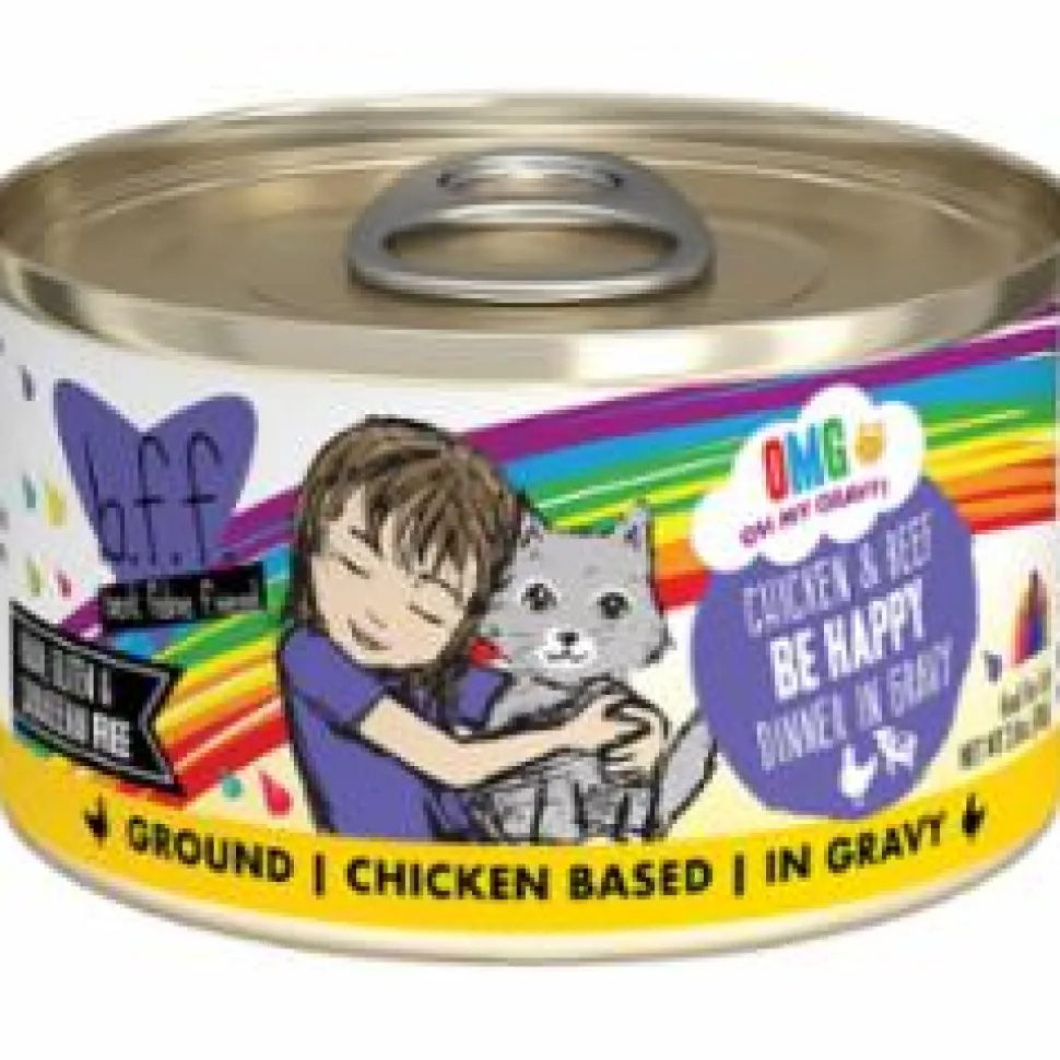 Weruva BFF OMG Be Happy Chicken Beef Canned Cat Food - 2.8 Oz - Case of 12