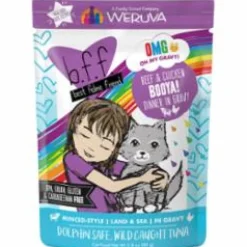 Weruva BFF OMG Beef Chicken Wet Cat Food - 2.8 Oz Pouch - Case of 12