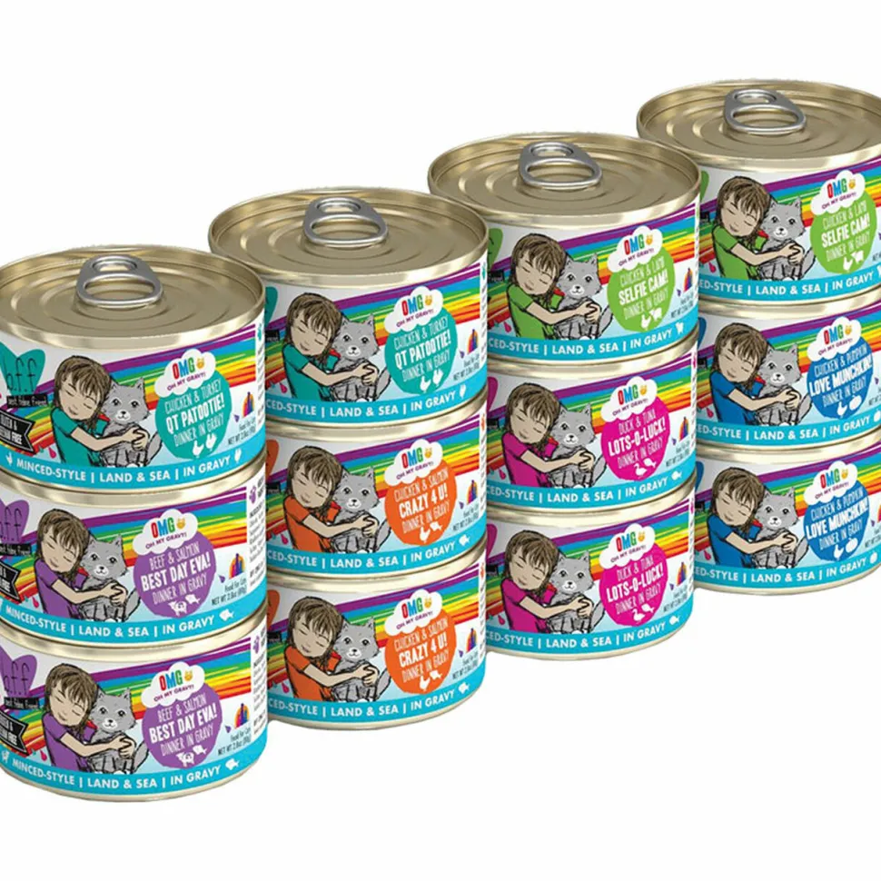Weruva BFF OMG Variety RAINBOW Canned Cat Food - 2.8 Oz - Case of 12