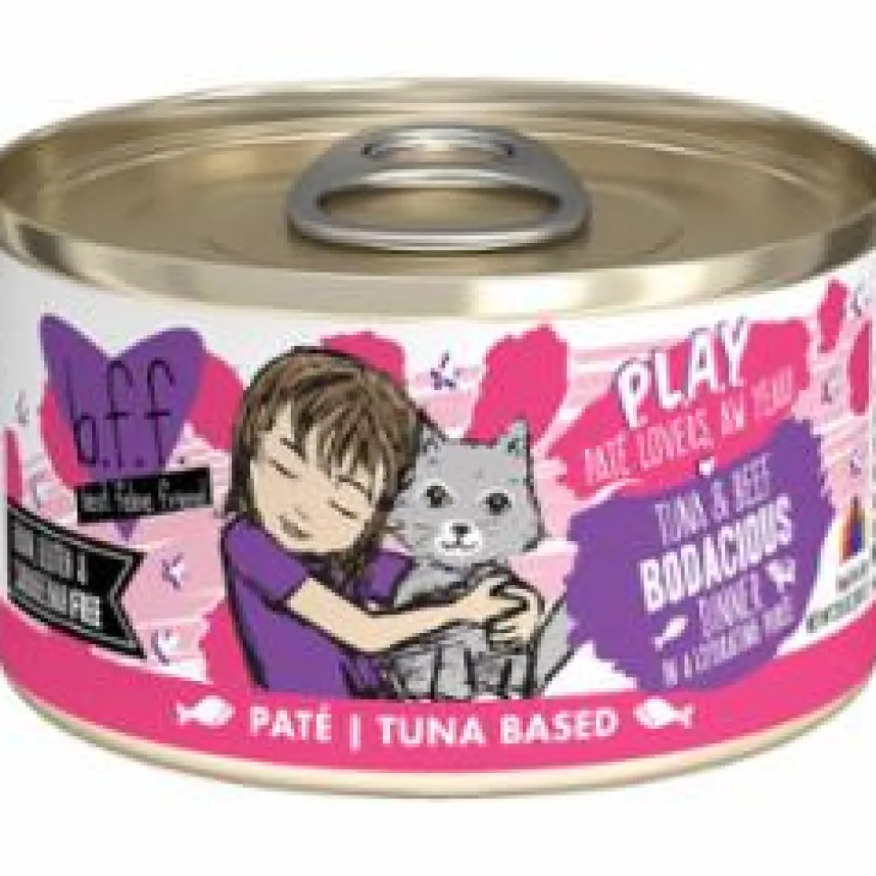 Weruva BFF PLAY BODACIOUS Tuna Pate Canned Cat Food - 2.8 Oz - Case of 12