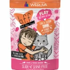 Weruva BFF PLAY SHHH Tuna Pate Wet Cat Food - 3 Oz Pouch - Case of 12