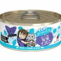 Weruva BFF PLAY TIC TOC Beef Pate Canned Cat Food - 5.5 Oz - Case of 8