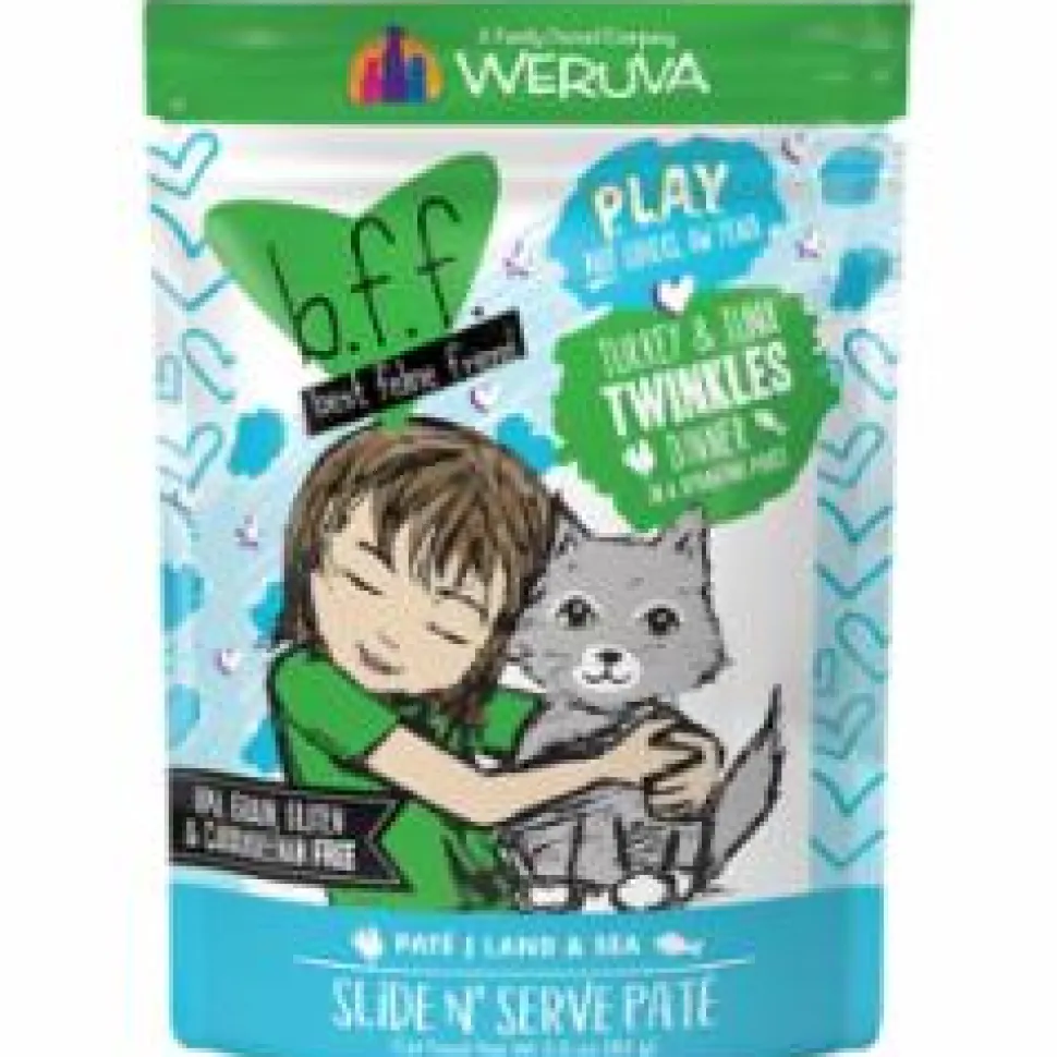 Weruva BFF PLAY TWINKLES Turkey Pate Wet Cat Food - 3 Oz Pouch - Case of 12