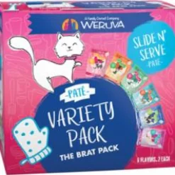 Weruva Cats in the Kitchen Slide N' Serve BRATPACK Wet Cat Food - 3 Oz Pouch Variety Pack - Case of 12