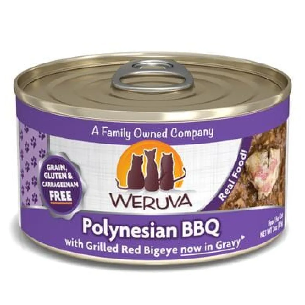 Weruva Polynesian BBQ Canned Cat Food - 3 Oz - Case of 24