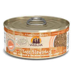 Weruva Taco Stewsday Beef Chicken and Salmon Canned Cat Food - 5.5 Oz - Case of 8