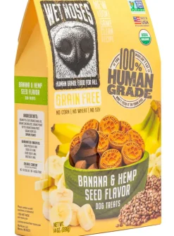 Wet Noses Treats Grain-Free Hemp Seed and Banana Dog Treats - 14 Oz Box