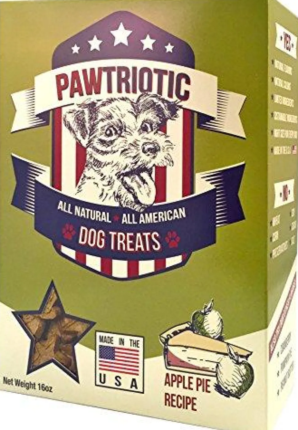 Wet Noses Treats Pawtriotic Treats Apple Pie Crunchy Dog Treats - 16 oz Box