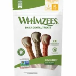 Whimzees Brushzee Dental Dog Chews - Daily Pack - Medium