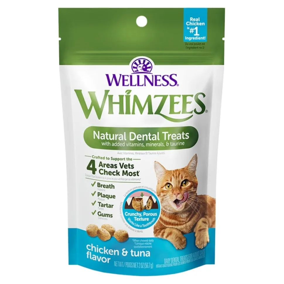 Whimzees Chicken and Tuna Flavored Dental Cat Treats