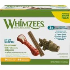 Whimzees Dental Dog Chews - Value Box - Medium - 46.6 Oz