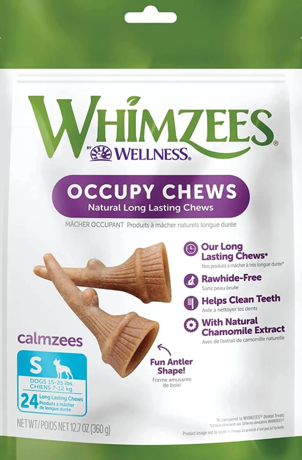 Whimzees Occupy Antler Value Bag Small Dog Chews - 12.7 Oz