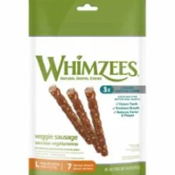 Whimzees Vegetables and Sausage Dental Dog Chews - Large - 14.8 Oz