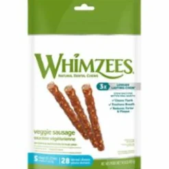 Whimzees Vegetables and Sausage Dental Dog Chews - Small -14.8 Oz