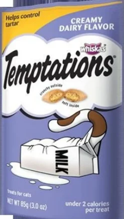 Whiskas Temptations Creamy Dairy Soft and Crunchy Cat Treats - 3 oz