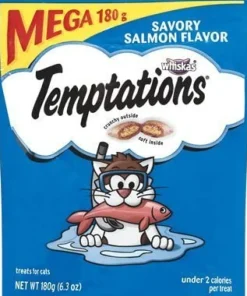 Whiskas Temptations Savory Salmon Soft and Crunchy Cat Treats - 6.35 oz