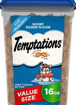 Whiskas Temptations Savory Salmon Soft and Crunchy Cat Treats - 16 oz
