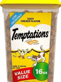 Whiskas Temptations Tasty Chicken Soft and Crunchy Cat Treats - 16 oz