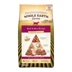Whole Earth Farms Adult Beef and Rice Dry Dog Food - 4 Lbs