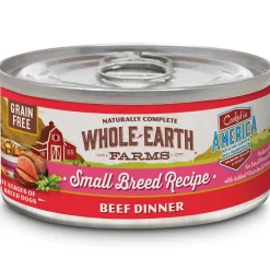 Whole Earth Farms Grain Free Small Breed Beef Dinner Canned Dog Food - 3 oz Cans - Case of 24