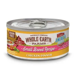 Whole Earth Farms Grain Free Small Breed Chicken Dinner Canned Dog Food - 3 oz Cans - Case of 24