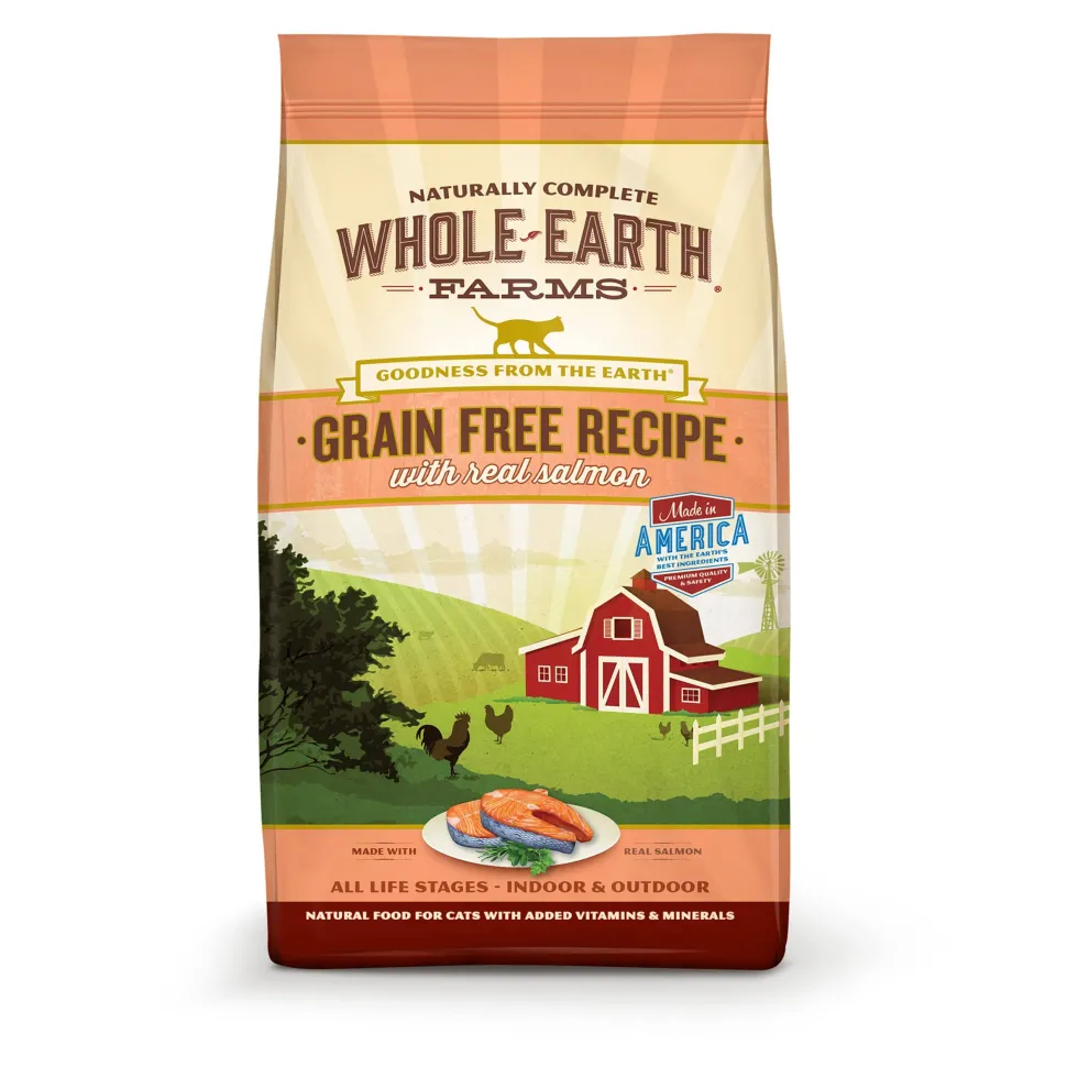 Whole Earth Farms Grain-Free Salmon Dry Cat Food - 5 Lbs