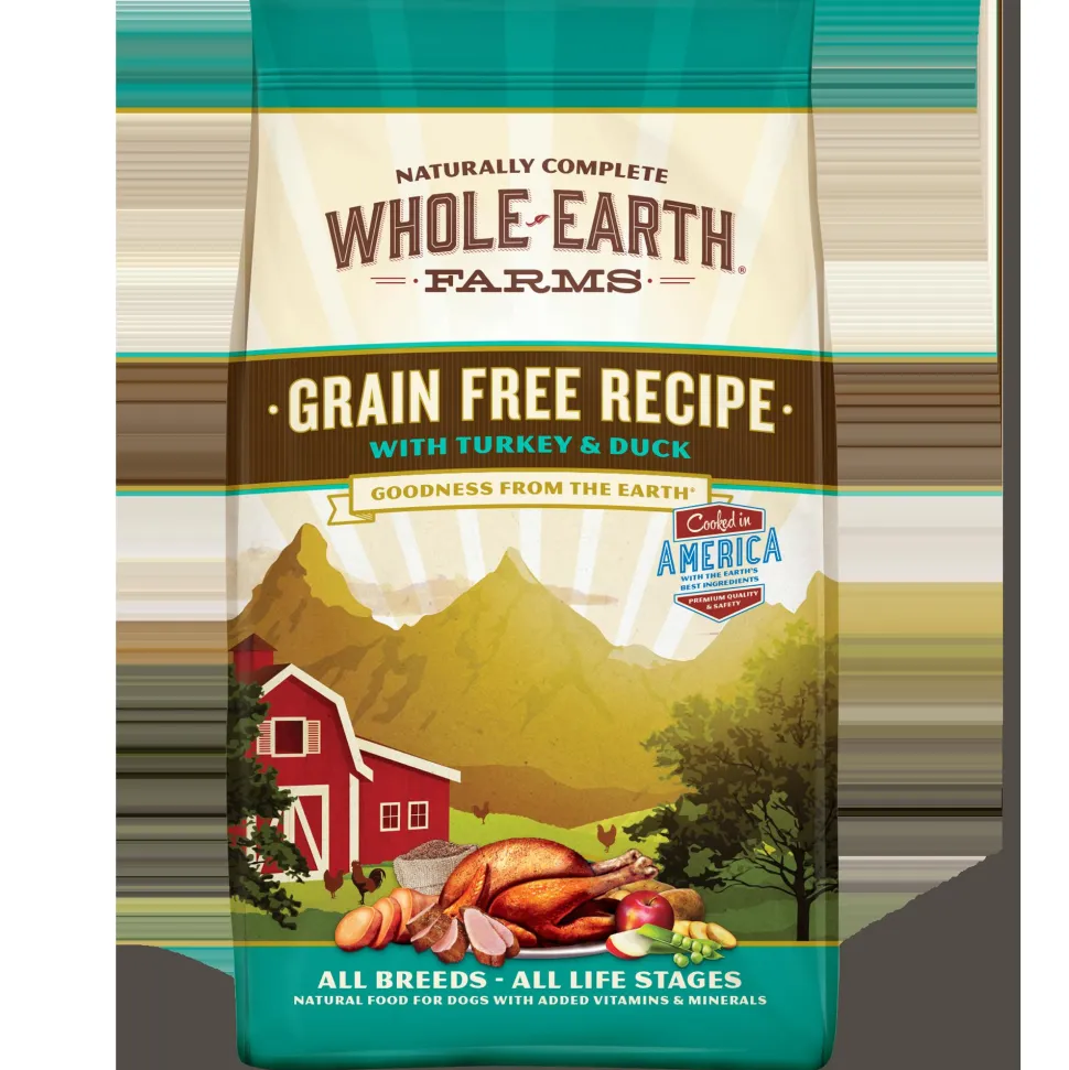 Whole Earth Farms Grain-Free Turkey & Duck Dry Dog Food - 25 lb Bag