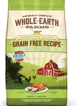 Whole Earth Farms Grain-Free Indoor Adult Dry Cat Food - 2.5 lb Bag