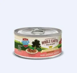 Whole Earth Farms Grain-Free Salmon Morsels in Gravy Recipe Canned Cat Food - 2.75 oz Cans - Case of 24