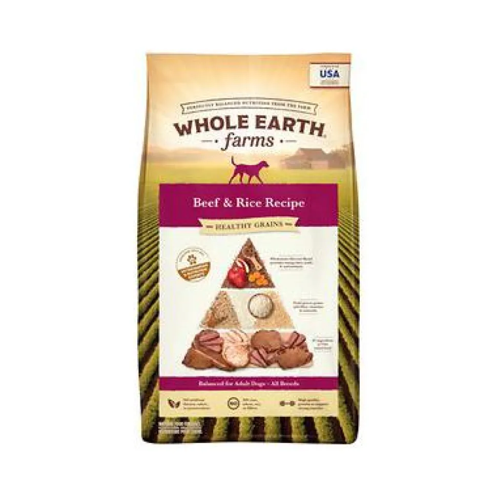 Whole Earth Farms Healthy Grains Beef & Rice Dry Dog Food - 4 lb Bag