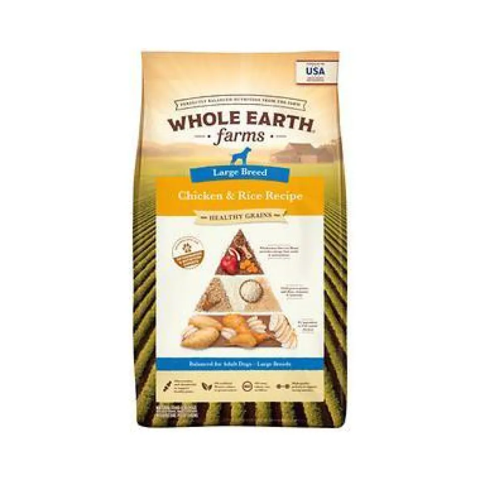 Whole Earth Farms Healthy Grains Large Breed Chicken & Rice Dry Dog Food - 12 lb Bag